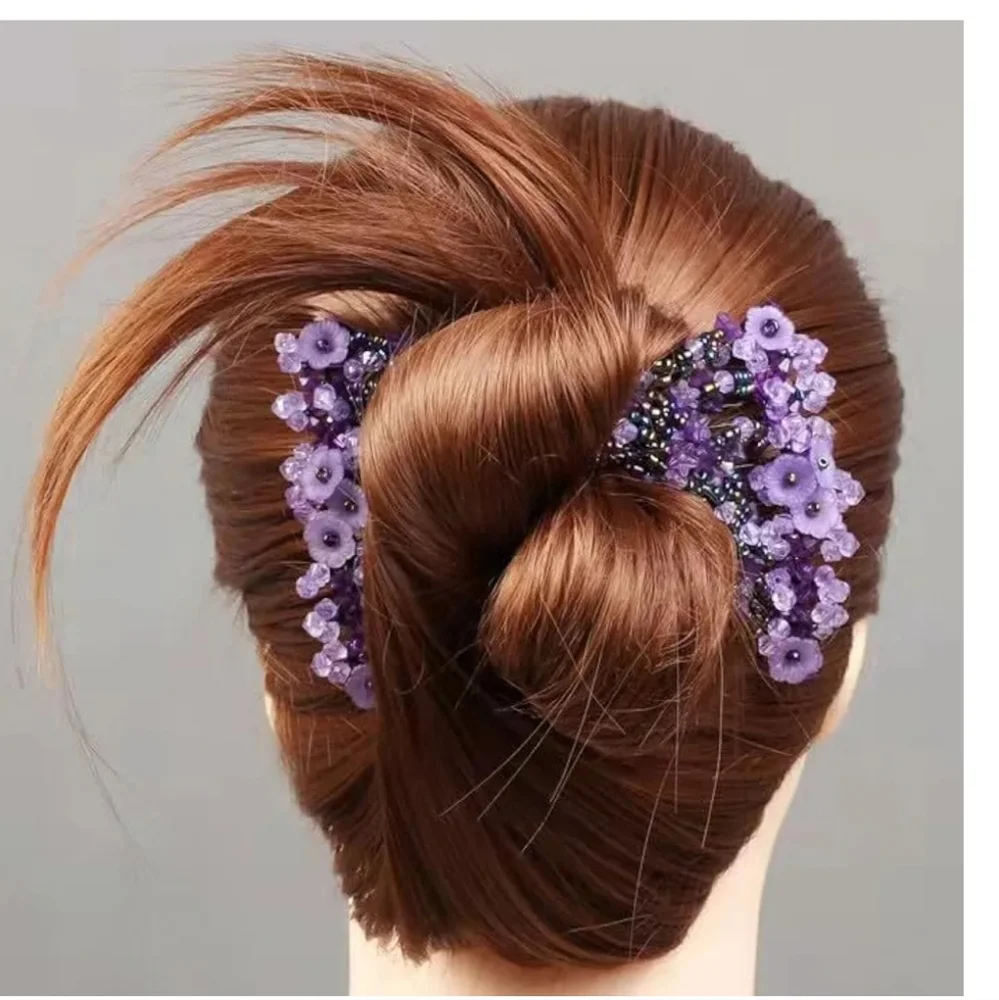 Elastic Double Hair Comb Clip - Stretchy Fashion Magic Hairpins